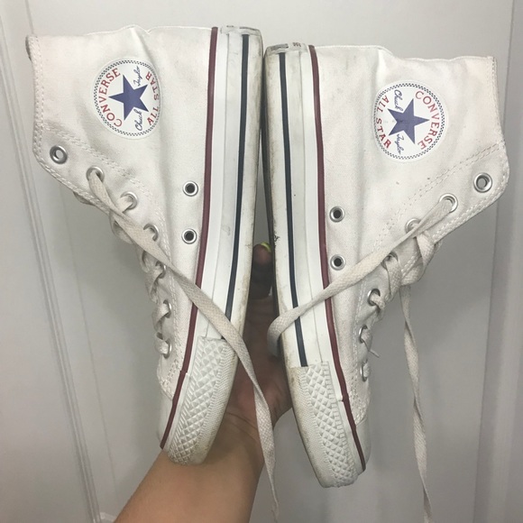 Converse Shoes | White High Top Converse Size 8 Womans 6 Mens | Poshmark
